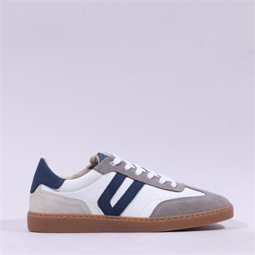 Tommy Bowe Tizzano Retro Laced Trainer - White Navy
